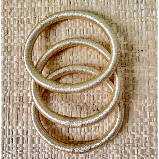 EM GOLD THREAD BANGLES 3x$60
