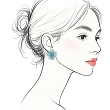 Cargar imagen en el visor de la galería, BLUE HYDRANGEA earrings
